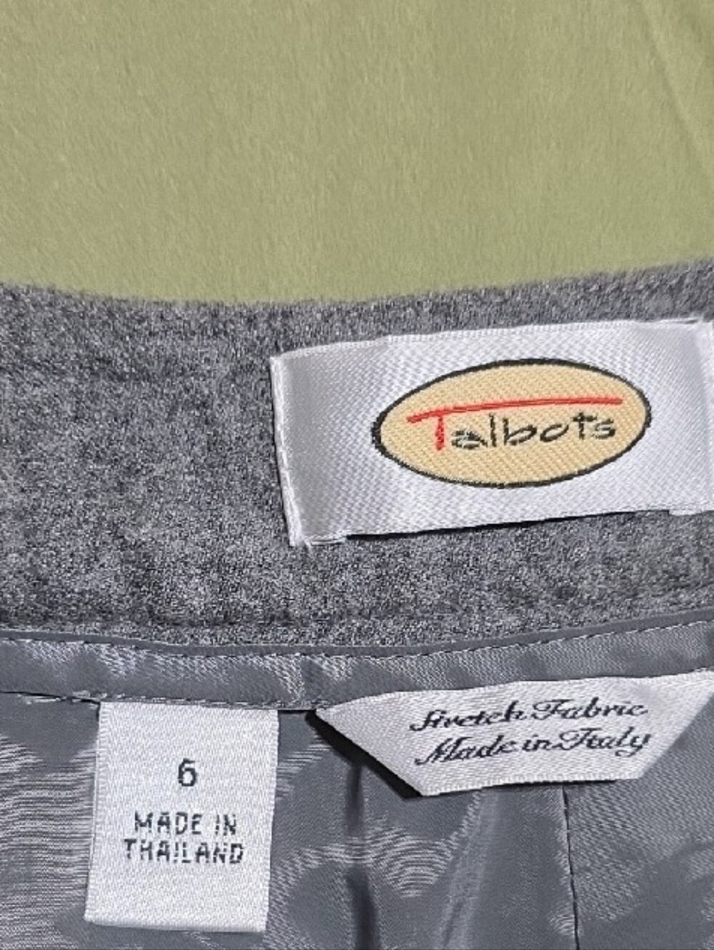 Talbots Charcoal Gray Straight-Leg Pants Women's Size 6 Wool Blend - Picture 2 of 4